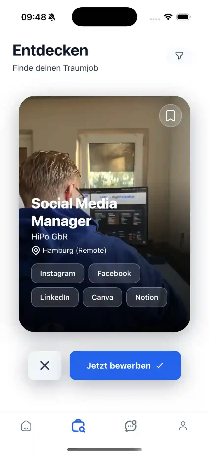 HiPo Mobile App Interface